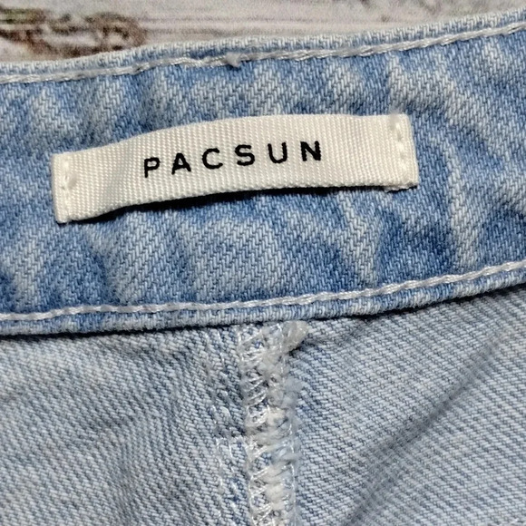 PacSun Patchwork‎ Mom Jeans size 28 Patches Maximalist Boho Festival Unique - Picture 6 of 9